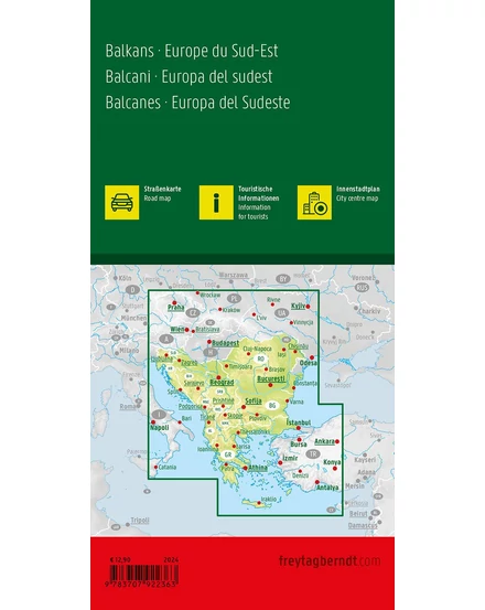Cartographia Balkán-Délkelet-Európa térkép (Freytag) 9783707922363