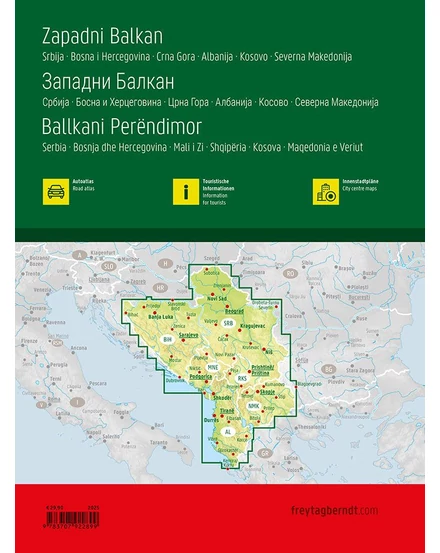 Cartographia Balkán-Nyugat atlasz Freytag 9783707922899