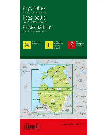 Cartographia Balti-államok térkép (Freytag) 9783707924046