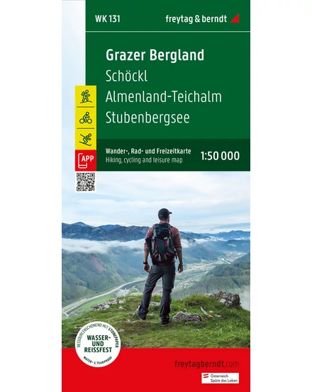Cartographia WK131 Grazer Bergland-Schöckl-Almenland-Teichalm-Stubenbergsee turistatérkép (Freytag) 9783707920604