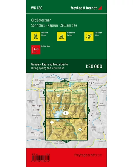 Cartographia WK120-23 Grossglockner-Kaprun- Zell am See turistatérkép - 9783707920635