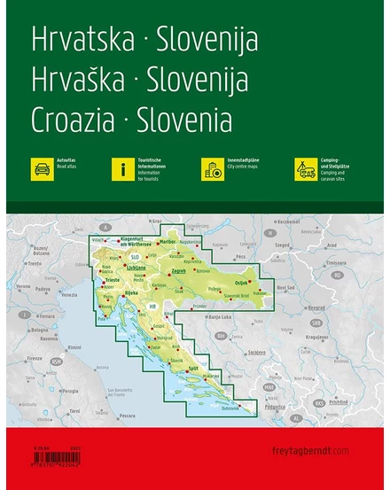 Horvátország, Szlovénia autóatlasz_Freytag_Cartographia