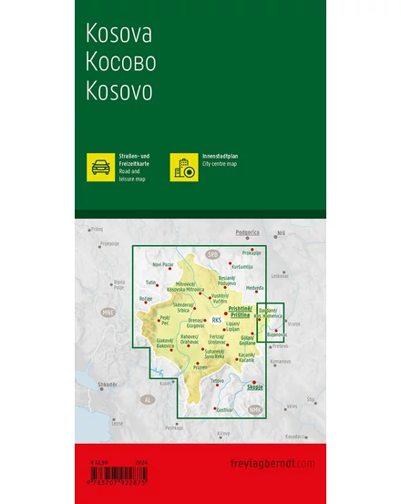 Cartographia Koszovó térkép (Freytag) 9783707922875