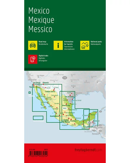 Cartographia Mexikó autóstérkép (Freytag) 9783707923254