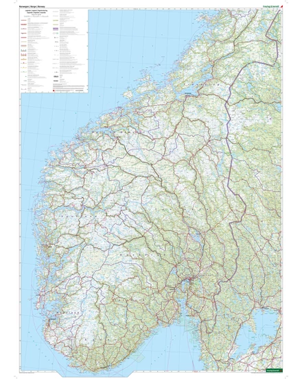 Cartographia Norvégia térkép (Freytag) 9783707924039