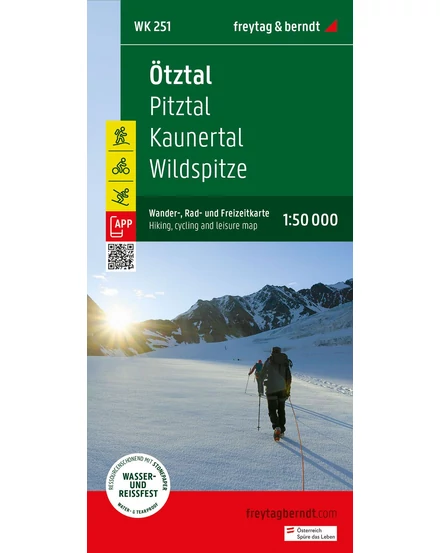 Cartographia WK251 Ötztal-Pitztal,Kaunertal turistatérkép (Freytag) 9783707920611