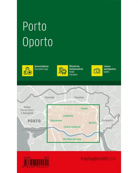 Cartographia Porto City Pocket várostérkép ( PL152CP) - Freytag 9783707924251