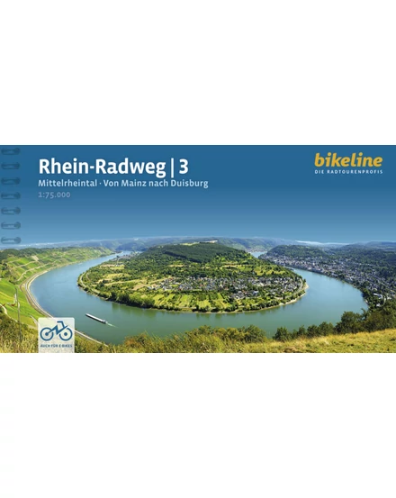 Cartographia Rajna kerékpáros kalauz 3. Mittelrheintal - Duisburg (német) - Esterbauer-9783711102935