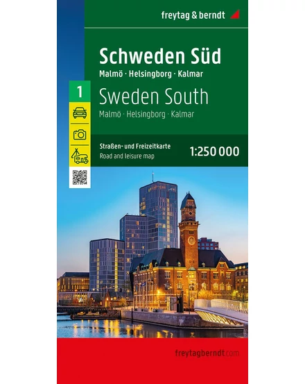 Cartographia Svédország résztérkép (1) Dél - Malmö - Helsingborg - Kalmar térkép - Freytag-9783707922868