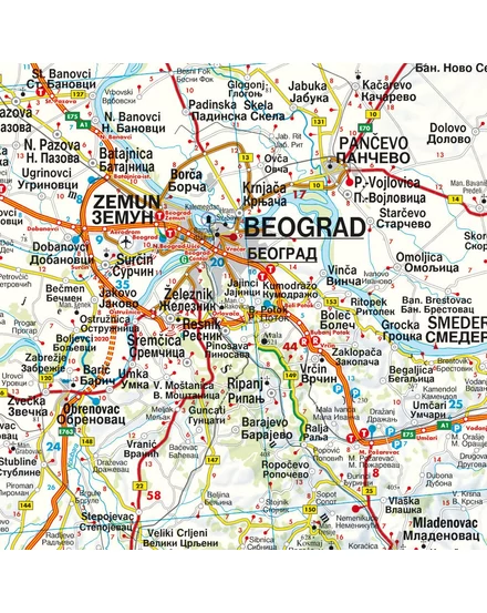 Cartographia Szerbia-Montenegró-Koszovó-Észak-Macedónia térkép (Freytag) 9783707904314