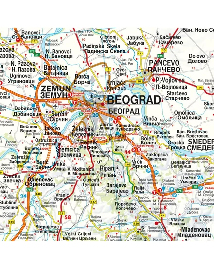 Cartographia Szerbia-Montenegró-Koszovó-Észak-Macedónia térkép (Freytag) 9783707924657