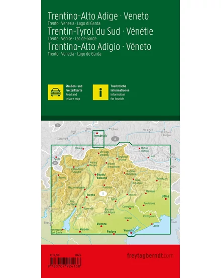 Cartographia Dél-Tirol / Trentino / Veneto térkép (Freytag) 9783707924138