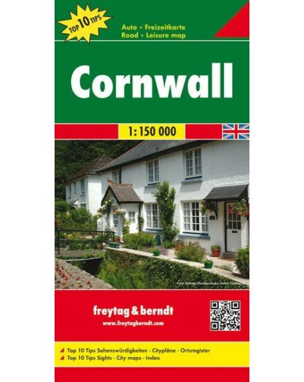 Cartographia Cornwall (Délnyugat-Anglia) autó- és szabadidőtérkép (Freytag) 9783707909579