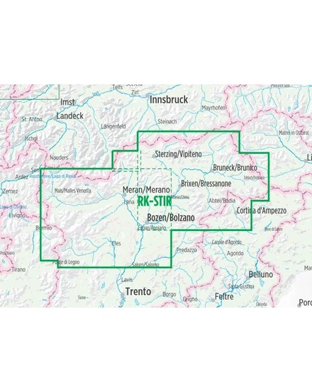 Cartographia Dél-Tirol kerékpáros térkép 9783711102676