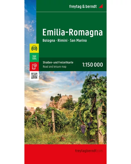 Cartographia Emilia-Romagna/Bologna/San Marino autó- és szabadidőtérkép (Freytag) 9783707922585