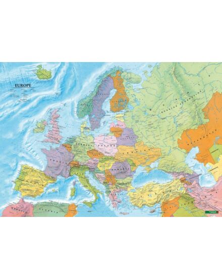 Cartographia Európa országai íves térkép műanyag hengerben (angol nyelvű)  (Freytag) 9783707917383