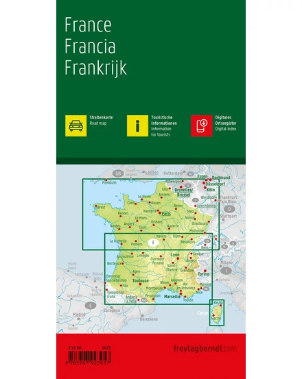 Cartographia Franciaország térkép (Freytag) 9783707923957
