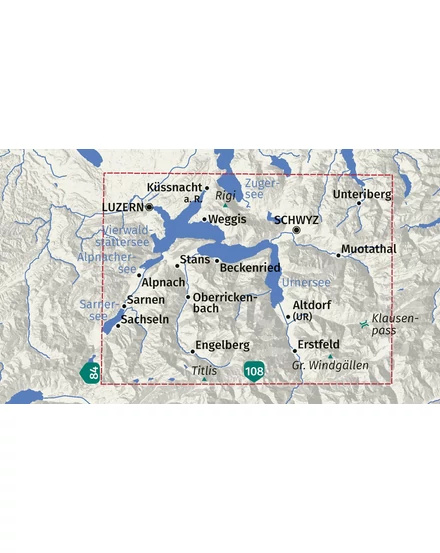 Cartographia K 116 Vierwaldstatter-see, Luzern turistatérkép 9783991543619