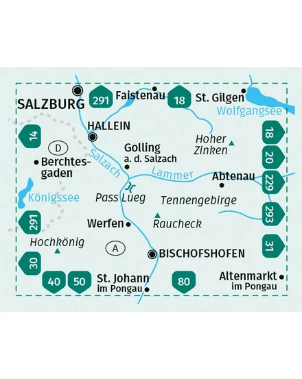 Cartographia K 15Tennengebirge Hochkönig turistatérkép - Kompass 9783991540649