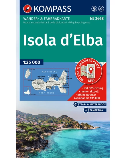 Cartographia K 2468 Elba szigete (Isola d'Elba) turistatérkép 9783991541844