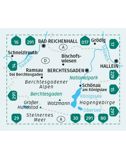 Cartographia-K 794 Berchtesgadener Land turistatérkép-9783991219897