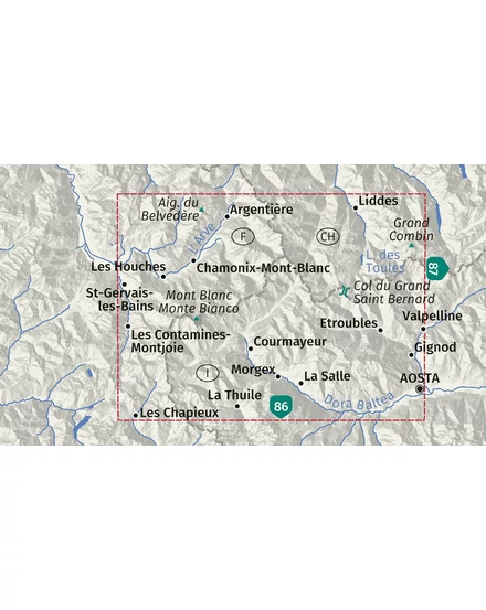 Cartographia K 85 Mont Blanc turistatérkép 9783991543749
