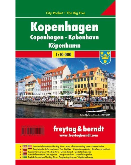 Cartographia Koppenhága city Pocket várostérkép (Freytag) 9783707914221