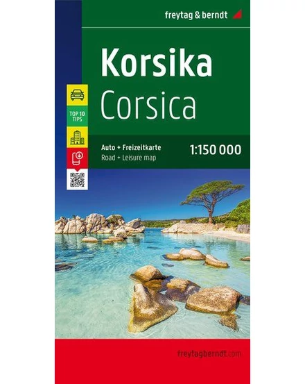 Cartographia Korzika térkép (Freytag) 9783707905823