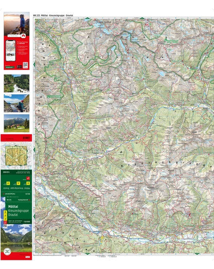 Cartographia WK225 Mölltal - Kreuzeckgruppe - Drautal turistatérkép - Freytag -9783707923452