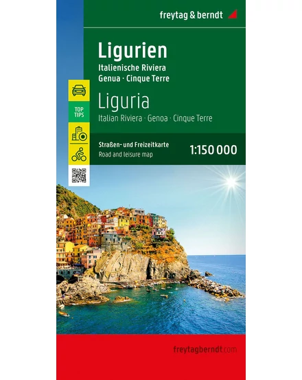 Cartographia Liguria - Olasz riviéra - Genova autó- és szabadidőtérkép (Freytag) 9783707922769