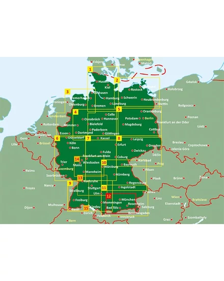 München és környéke autó- és szabadidőtérkép (Freytag)