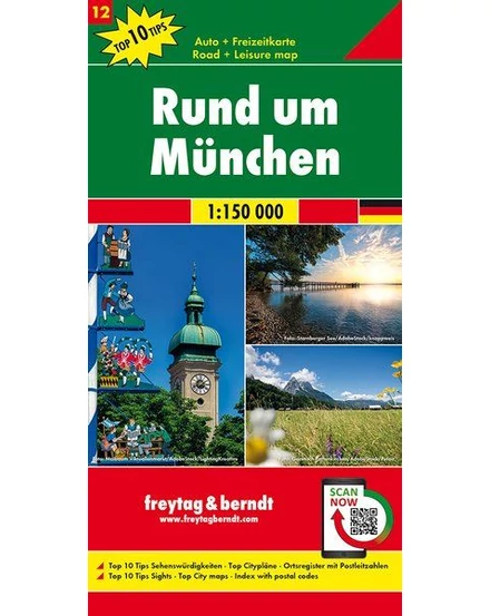 Cartographia München és környéke autó- és szabadidőtérkép (Freytag) 9783707918120