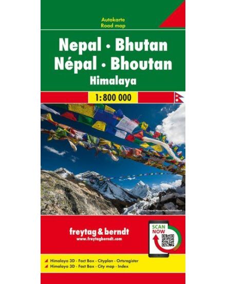 Cartographia Nepál, Bhután, Himalája térkép (Freytag) 9783707918410