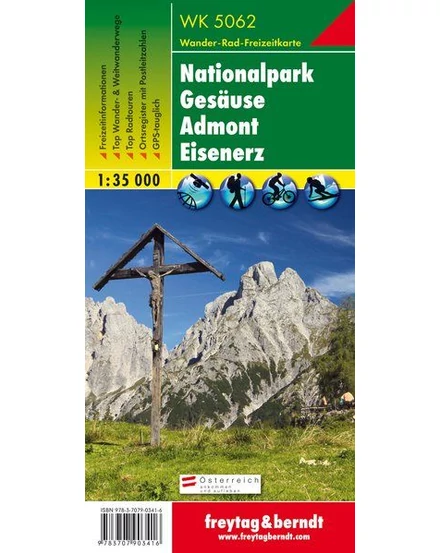 Cartographia WK 5062 Gesause Nemzeti Park (Admont, Eisenerz) turistatérkép (Freytag) 9783707903416