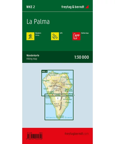 Cartographia WKE 2 La Palma turistatérkép - Freytag - 9783707922950