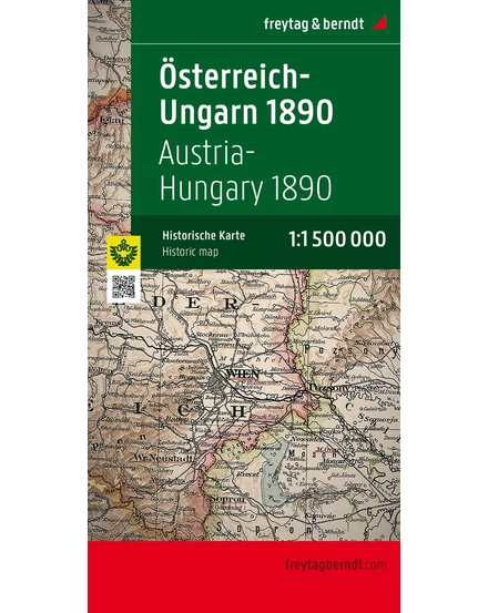 Cartographia Magyarország-Ausztria 1890 történelmi térkép  - Freytag 9783707912722
