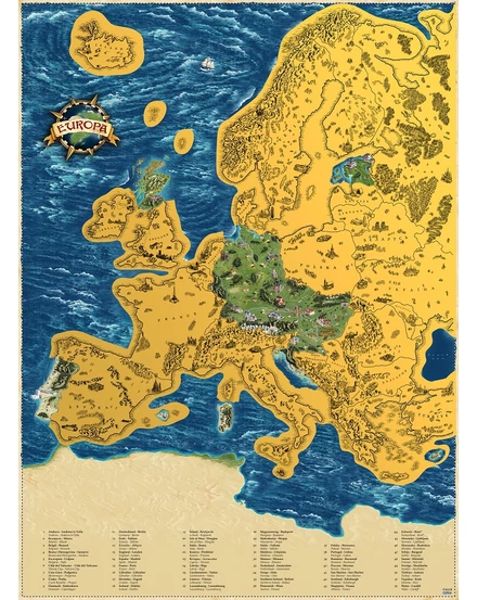 Cartographia Europa kaparós térkép-8588007452098