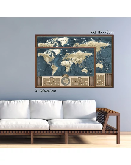 Cartographia-Világtérkép-kaparós-angol-Coffee/arany-8588007452586