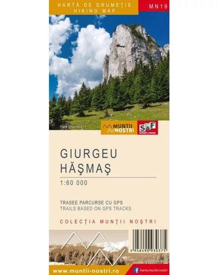 Cartographia Gyergyói-havasok és Hagymás-hegység turistatérkép MN19 -  Schubert & Franzke 5948490930375