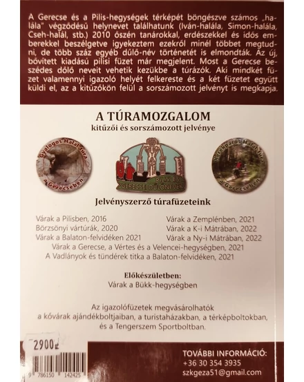 Cartographia Halál-túra, avagy beszédes dűlőnevek a Gerecsében - 9786150142425