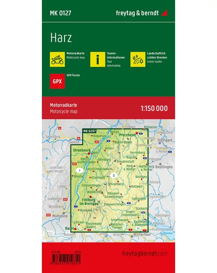 Cartographia Harz motoros térkép - Freytag-9783707919851