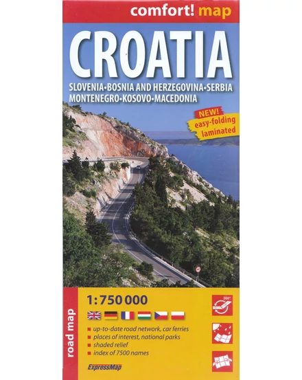 Cartographia Horvátország Comfort térkép 9788380467576