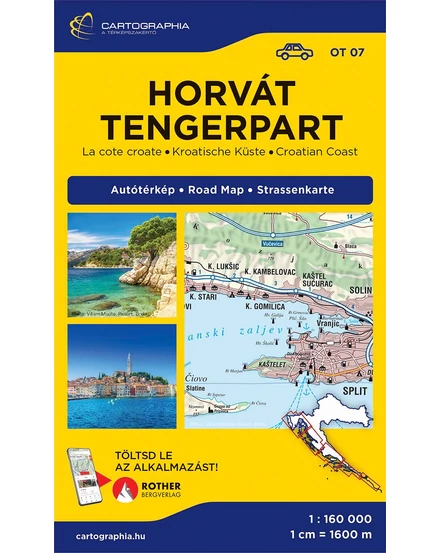 Cartographia Horvát tengerpart (Adria) térkép 9789636800123