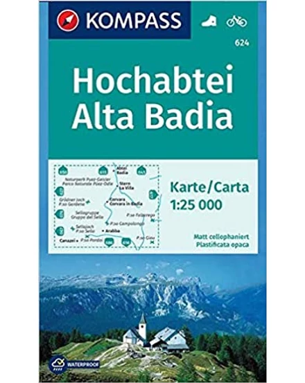 Cartographia K 624 Hochabtei - Alta Badia turistatérkép 9783850265355