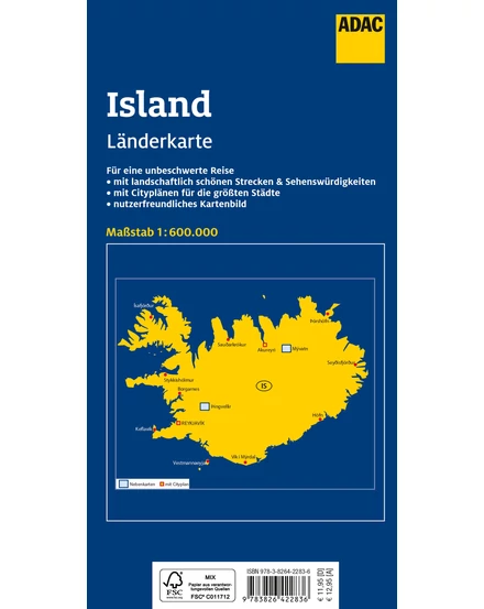 Cartographia-Izland térkép-ADAC-9783826422836