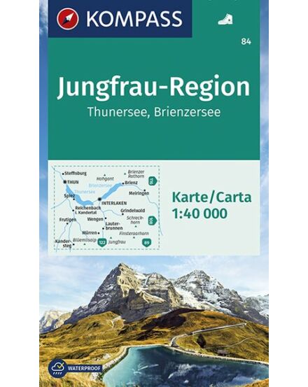 Cartographia K 84 Jungfrau Régió, Thundersee, Brienzersee turistatérkép 9783990440612