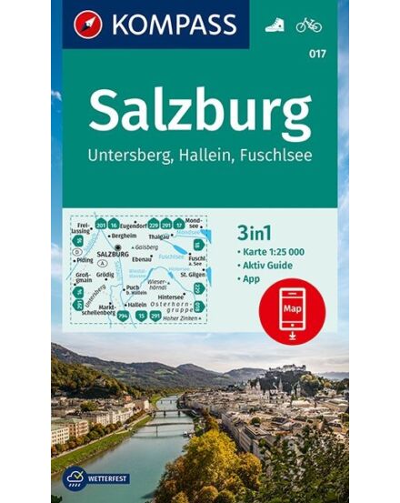 Cartographia K 017 Salzburg és környéke turistatérkép-Kompass-9783990448878