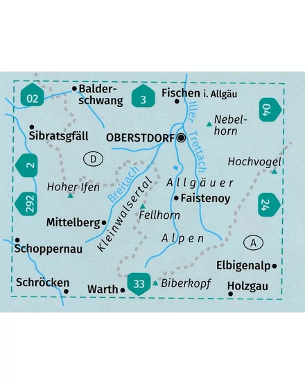 Cartographia K 03 Oberstdorf - Kleinwalsertal turistatérkép 9783991210320