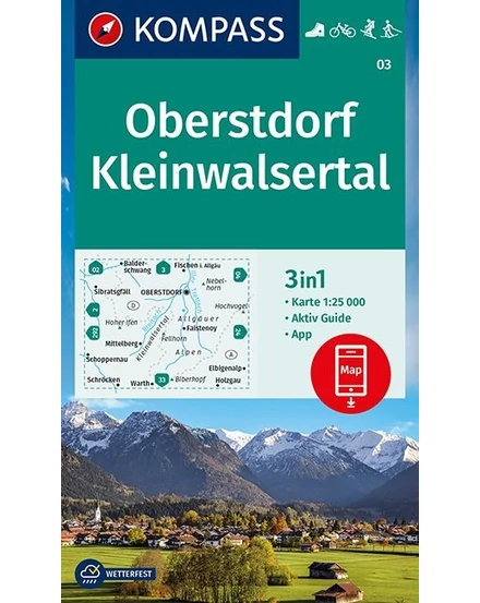 Cartographia K 03 Oberstdorf - Kleinwalsertal turistatérkép 9783991210320