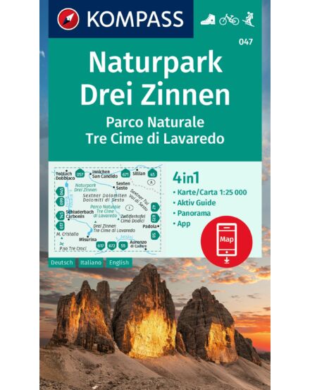 Cartographia K 047 Naturpark Drei Zinnen/Parco naturale Tre Cime di Lavaredo turistatérkép-9783991214649